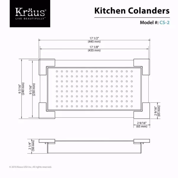 KRAUS Stainless Steel Colander