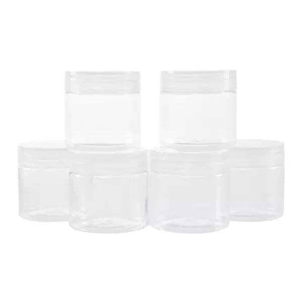 Stalwart 2 oz. Clear Plastic Jar with Foam Liner (6-Pack)