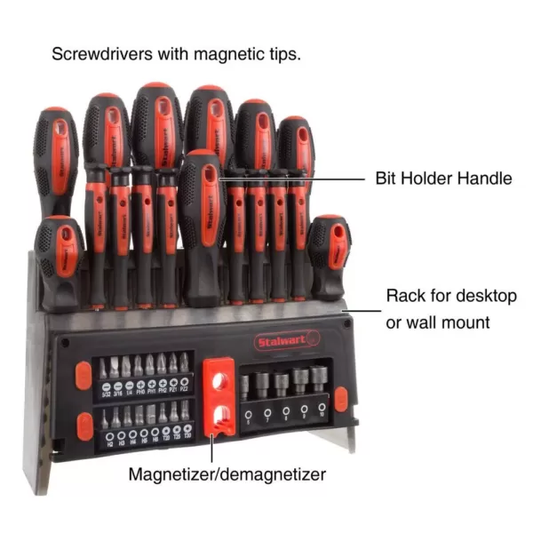 Stalwart Screwdriver Set with Magnetic Tips (39-Piece)