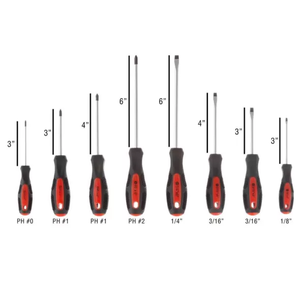 Stalwart Magnetic Tip Screwdriver Set (8-Piece)