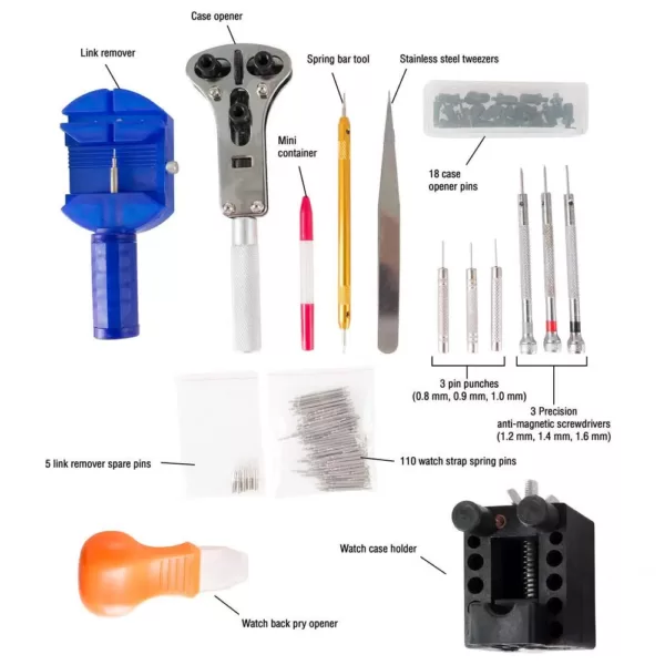 Stalwart Watch Repair Kit (144-Piece)