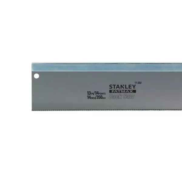 Stanley 14 in. Back Saw with Rubber Handle