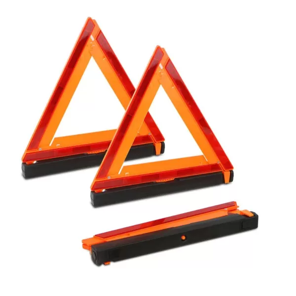 Stark Roadside Folding Safety Triangle Reflector Warning Kit (3-Pack)