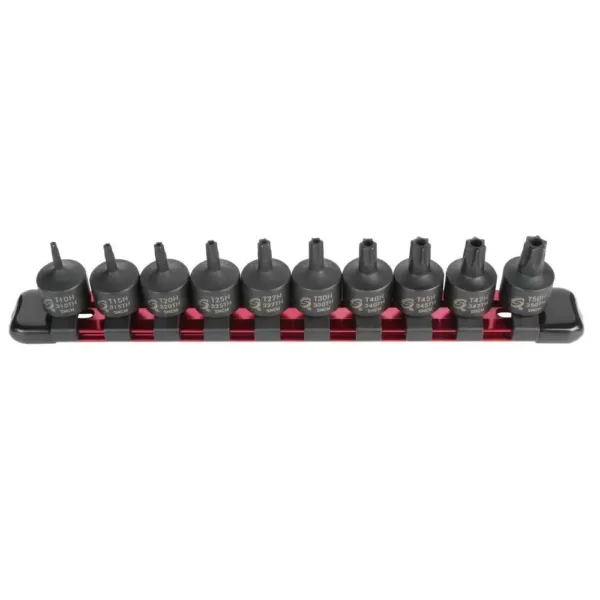 SUNEX TOOLS 3/8 in. Drive Stubby Tamperproof Impact Star Bit (10-Piece)