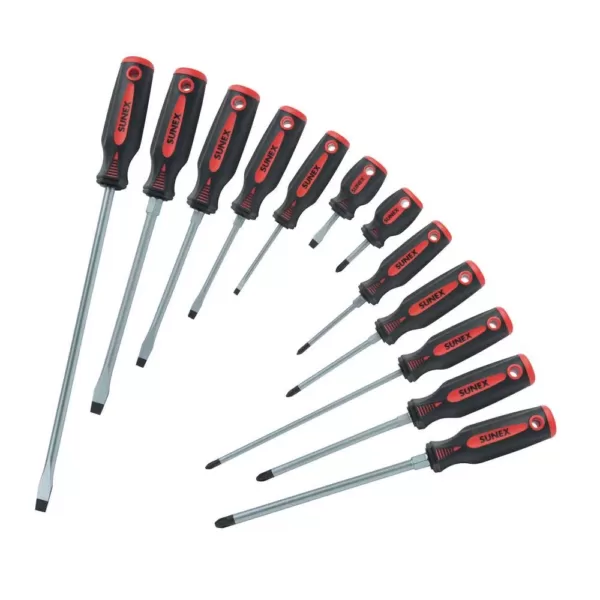 SUNEX TOOLS Combination Screwdriver Set (12-Piece)