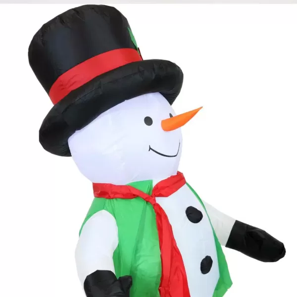 Sunnydaze Decor 6.8 ft. Holly Jolly Snowman Outdoor Inflatable Decoration