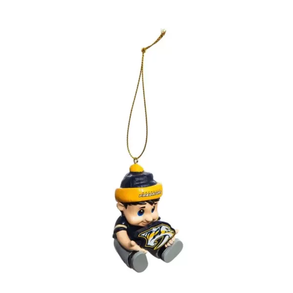 Team Sports America 2 in. Nashville Predators NHL New Lil Fan Christmas Ornament