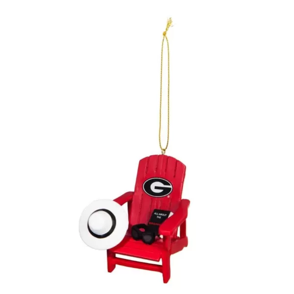 Team Sports America University of Georgia 3-1/2 in. NCAA Adirondack Chair Christmas Ornament