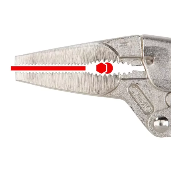 TEKTON 6 in. Long Nose Locking Pliers (4-Pack)