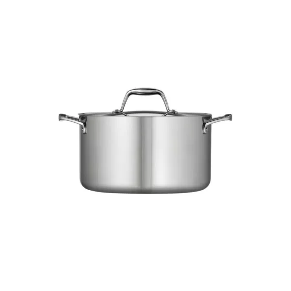 Tramontina Gourmet Tri-Ply Clad 6 qt. Stainless Steel Sauce Pot with Lid