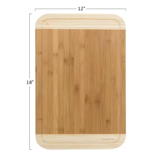 Classic Cuisine Wooden 2-Tone Cutting Board