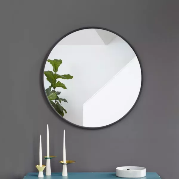 Umbra HUB Contemporary Mirror Black (24 in. H x 24 in. W)