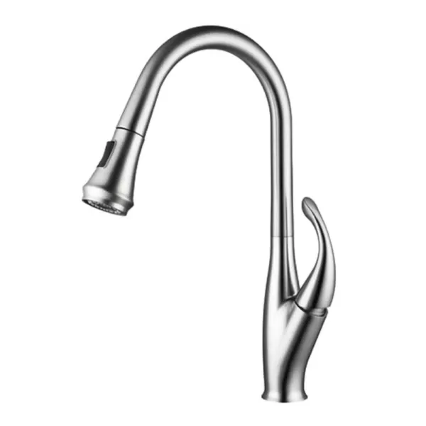 Vanity Art 9.68 in. Single-Handle Pull-Down Sprayer Kitchen Faucet in Chrome