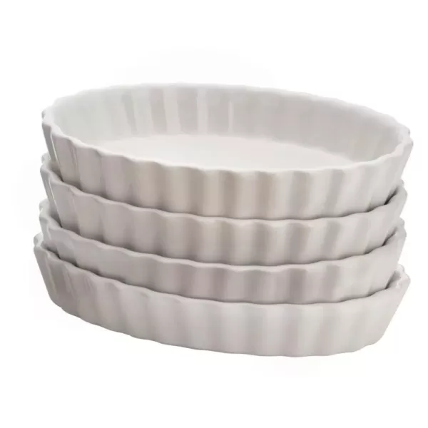 BonJour Creme Brulee Oval Porcelain Ramekin (4-Pack)