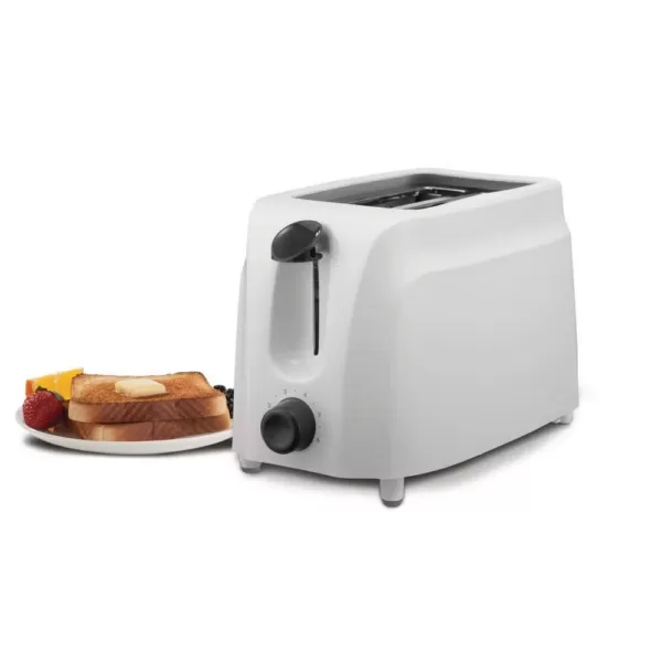 Brentwood Appliances 4-Cup White Coffee Maker and 2-Slice White Toaster