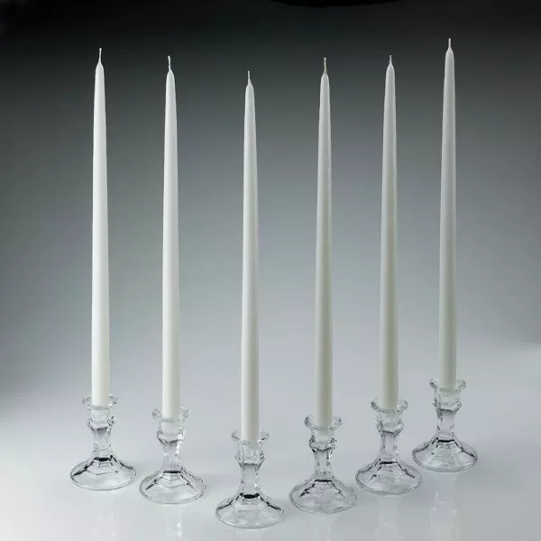 Light In The Dark 18 in. Tall White Taper Candles (Set of 12)