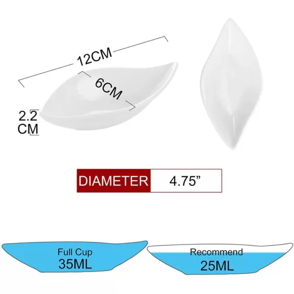 MALACASA 4.75-Inch Porcelain White Ramekins Set for Souffle Dishes (Set of 12)