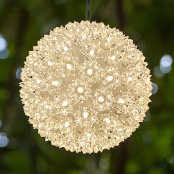 Wintergreen Lighting 6 in. 70-Light LED Warm White Decorative Starlight Sphere