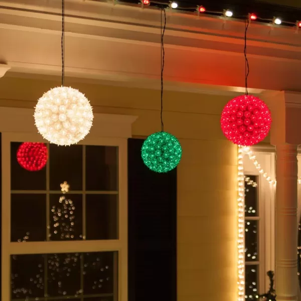 Wintergreen Lighting 6 in. 70-Light LED Red Decorative Starlight Sphere