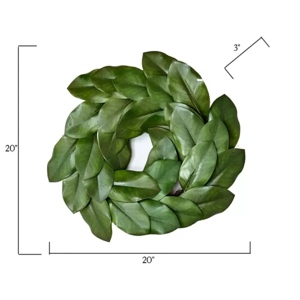 Worth Imports 20 in. Magnolia Leaf Wreath