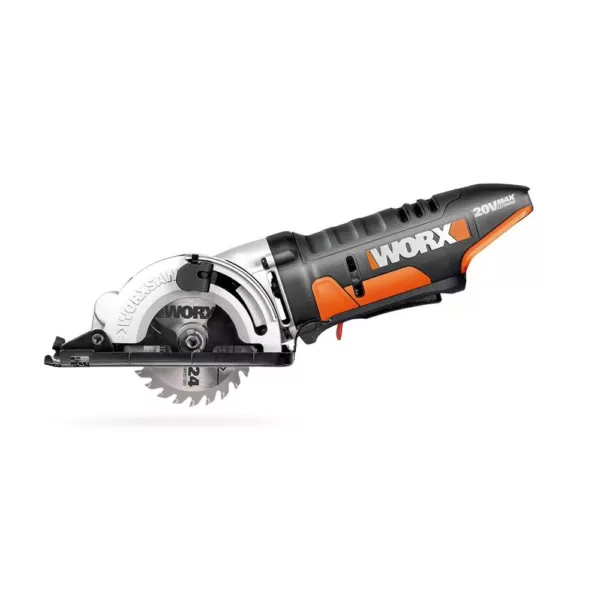 Worx POWER SHARE 20-Volt Worxsaw 3-3/8 in. Compact Circular Saw (Tool Only)