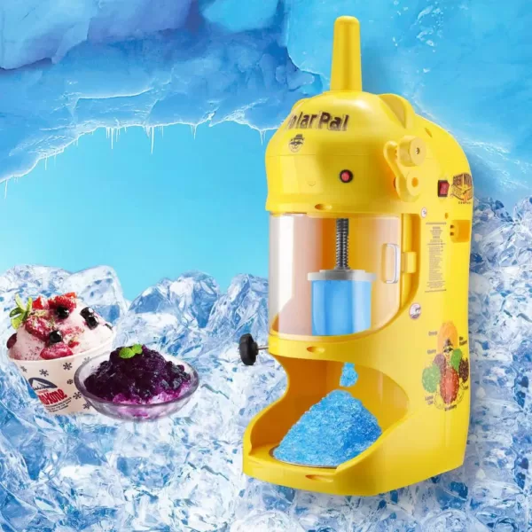 Great Northern Polar Pal 32 oz. Yellow Electric Ice Shaver and Snow Cone Machine