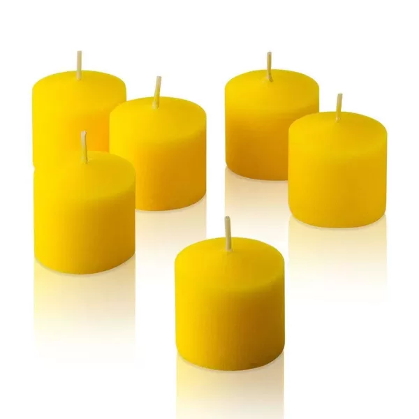 Light In The Dark 10 Hour Yellow Unscented Votive Candle (Set of 72)