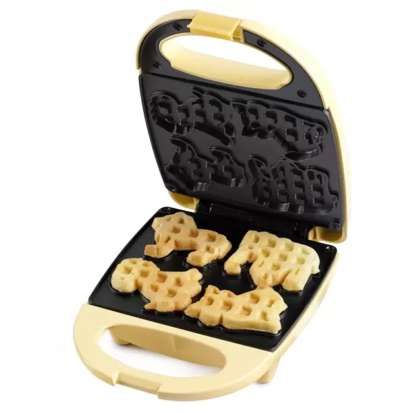 Nostalgia 520 W 4-Waffle Yellow Animal Circus Waffle Maker